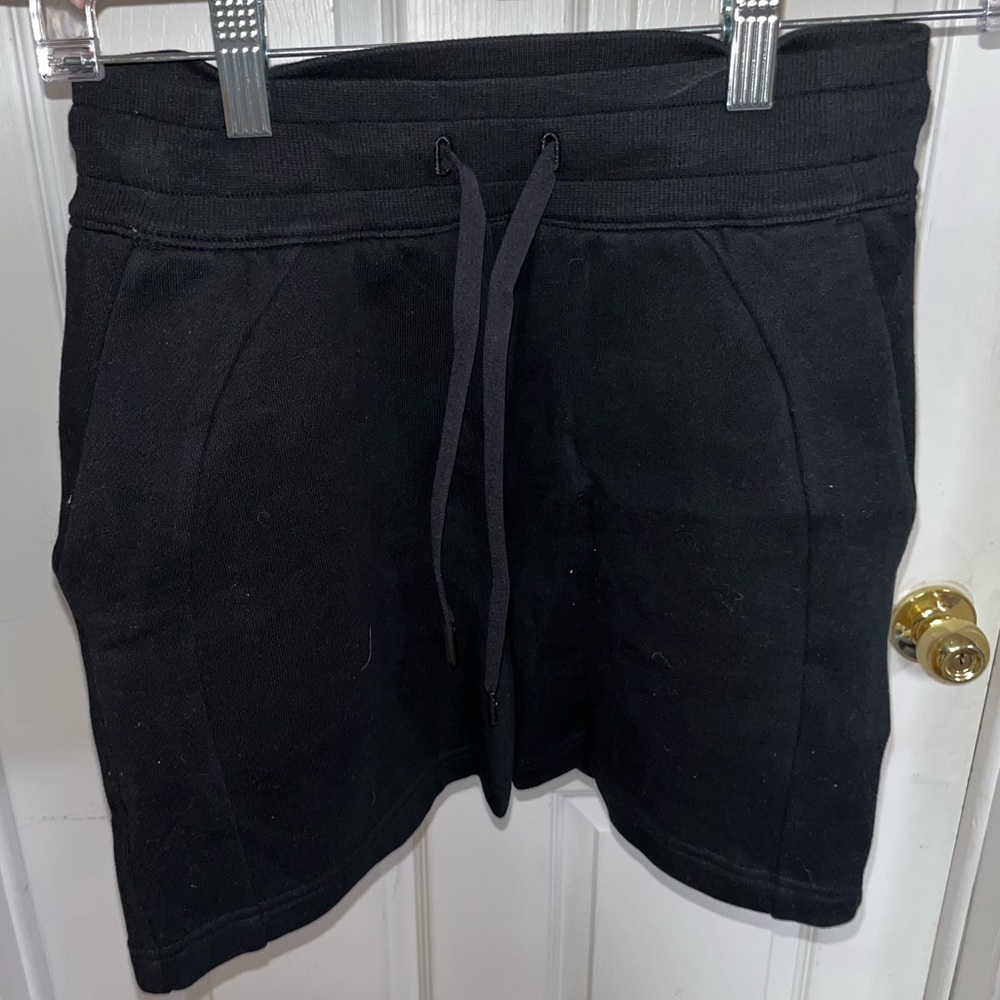 Lululemon black scuba sweat shorts